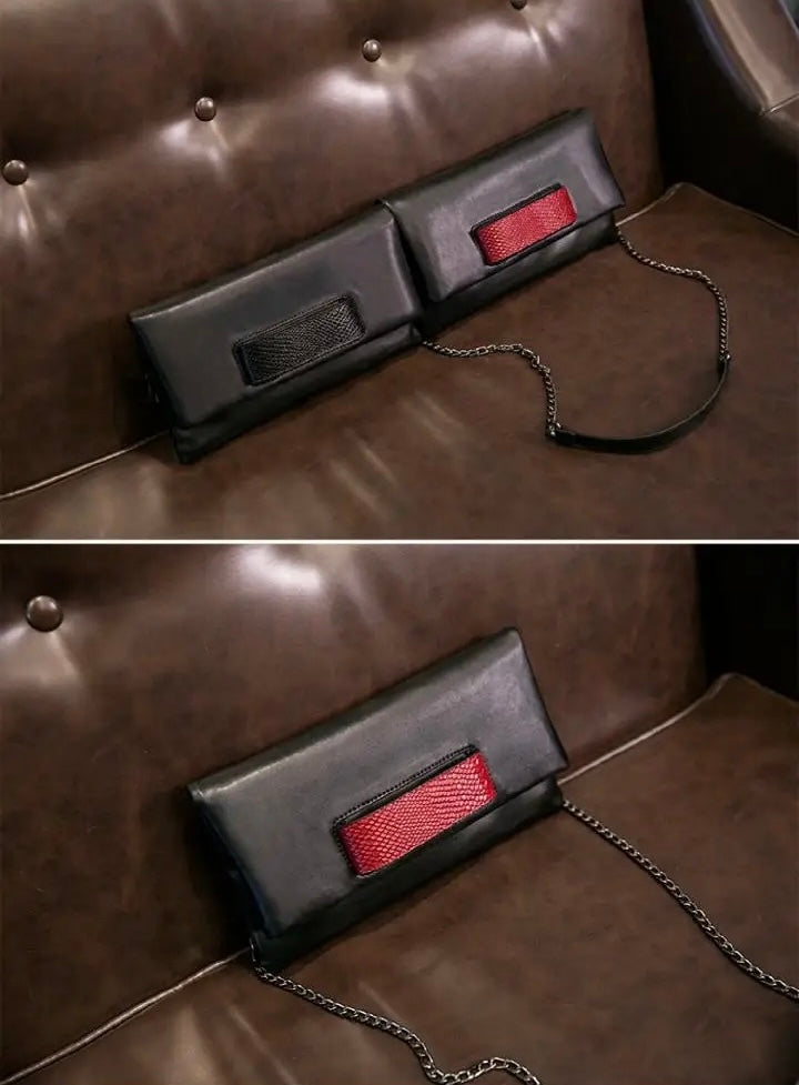 Real Leather Clutch Bag, Crossbody Leather Bag, Black Clutch Bag