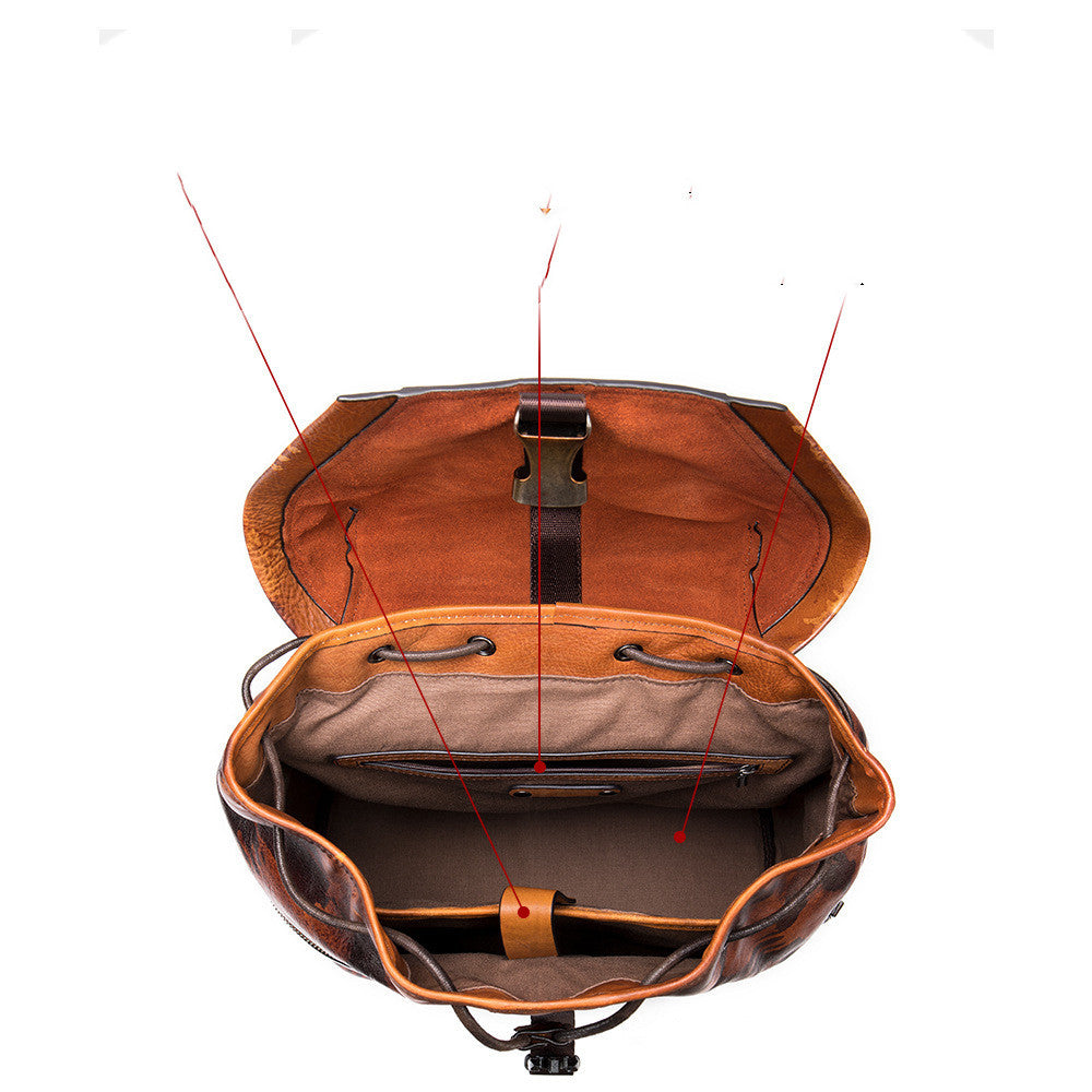 Genuine Leather Travel Backpack