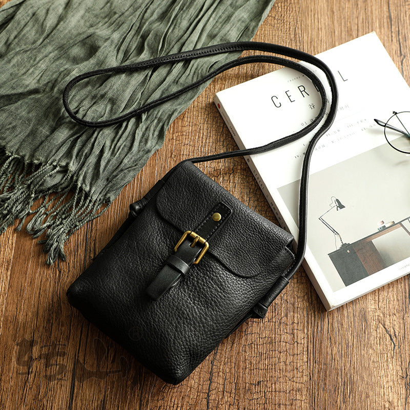 Genuine Leather Mini Crossbody Bag