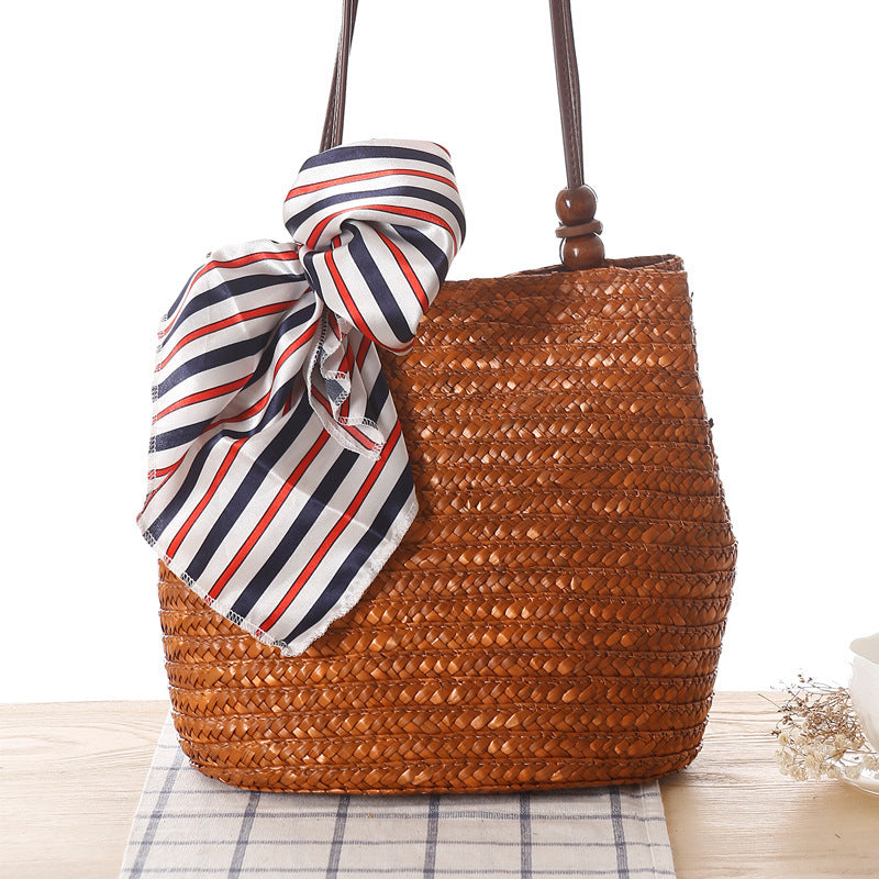 One-shoulder Straw Bag Women Bag Seaside Vacation Woven Bag Straw Bag Beach Bag