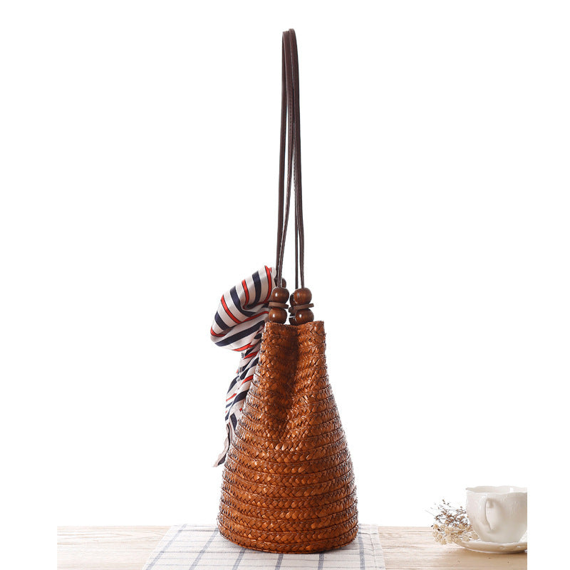 One-shoulder Straw Bag Women Bag Seaside Vacation Woven Bag Straw Bag Beach Bag