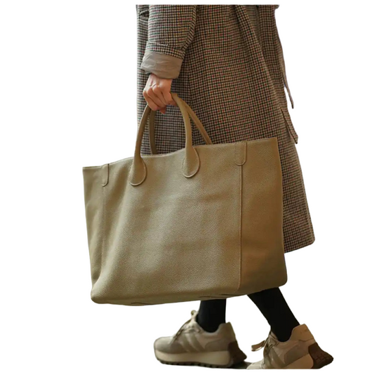 Oversized Tote Bag, Real Leather Bag