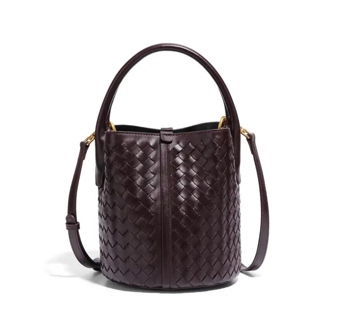 Genuine Leather bag, Hand woven  Bag, Vintage Style Leather bag, gift for her, Bucket Bag Women