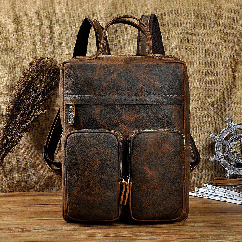 Leather Shoulder Bag Unisex fash leather backpack