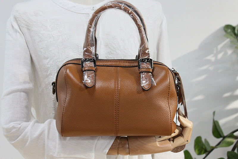 Retro Style Genuine Leather Crossbody Bag