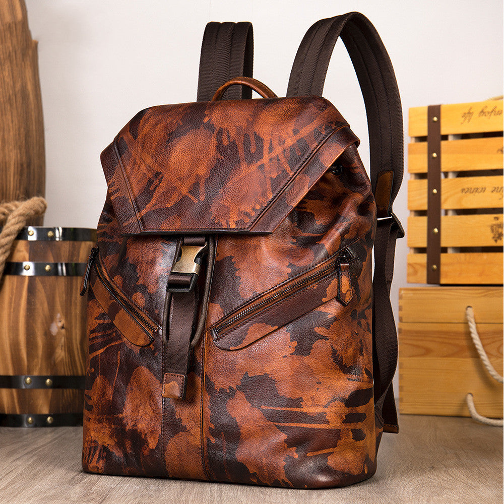 Genuine Leather Travel Backpack