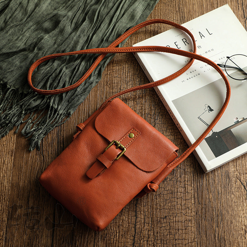 Genuine Leather Mini Crossbody Bag