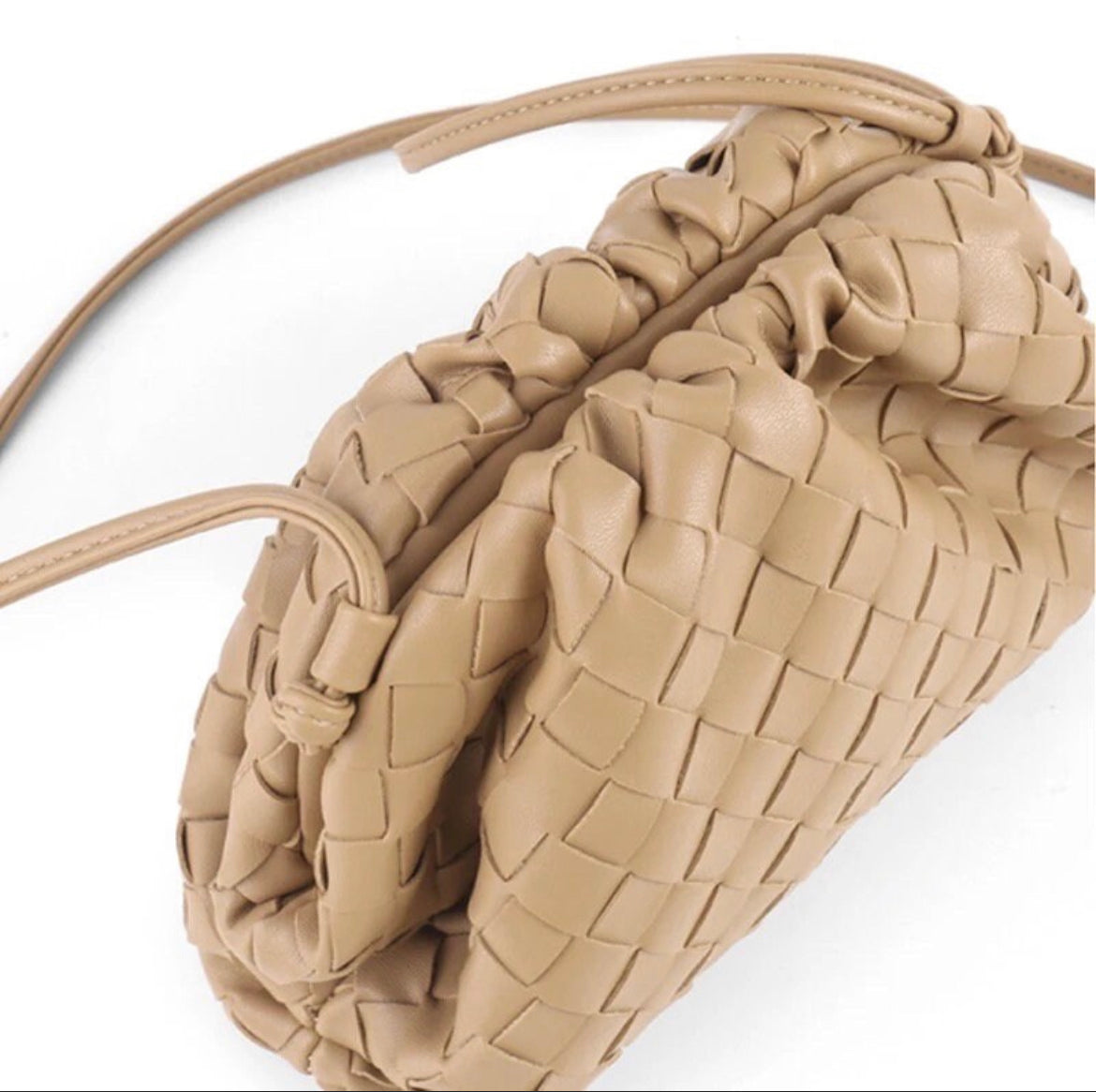 Real Leather Clutch Bag, Crossbody Leather Bag, Metallic Clutch Bag, Woven Clutch bag, Cloud Clutch