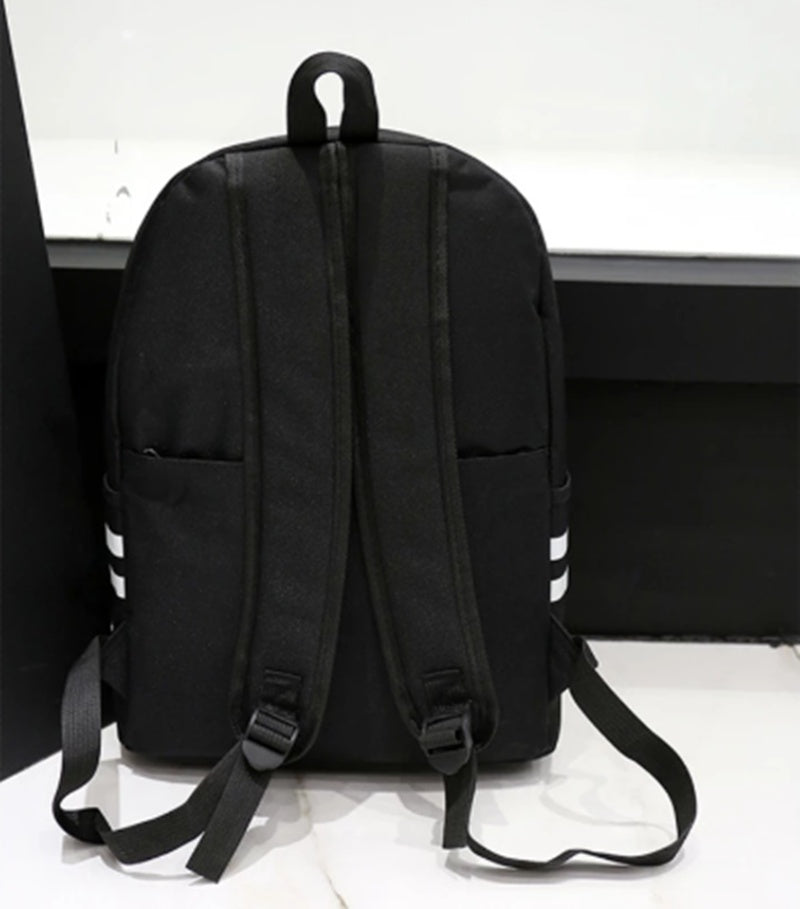 Casual college style canvas luminous backpack