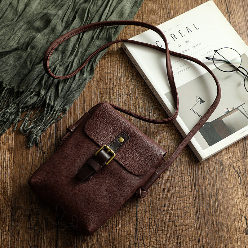 Genuine Leather Mini Crossbody Bag