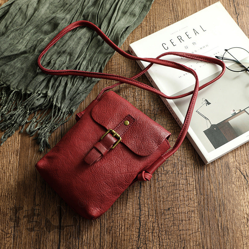 Genuine Leather Mini Crossbody Bag