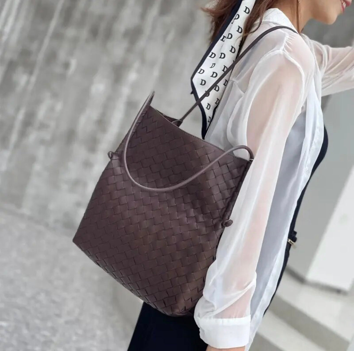 Woven Leather Bag for Women