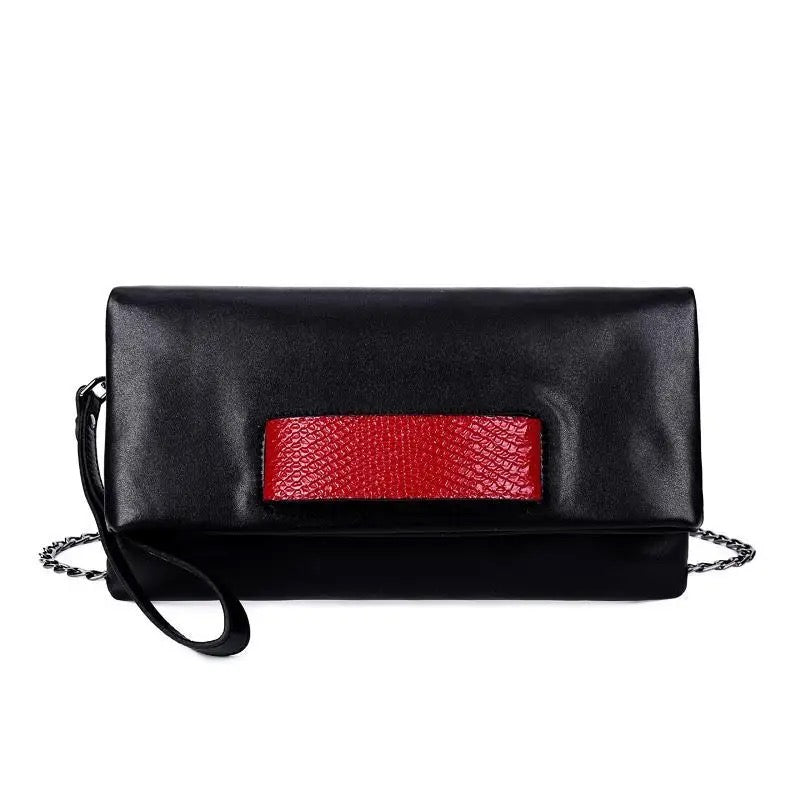 Real Leather Clutch Bag, Crossbody Leather Bag, Black Clutch Bag