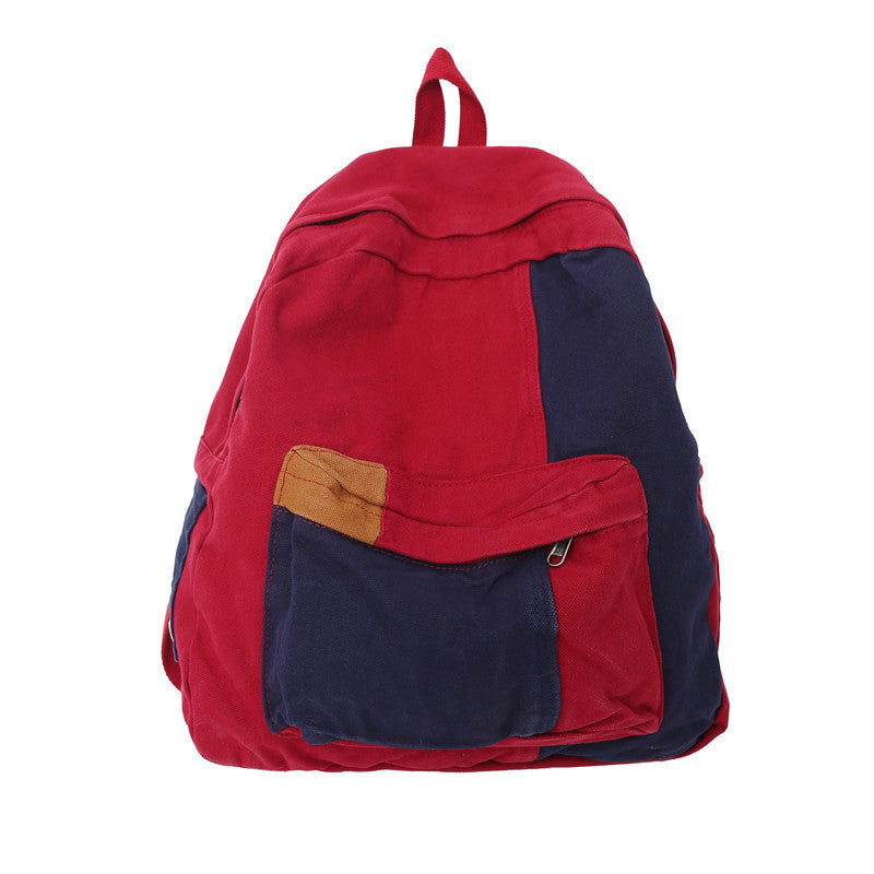 Canvas Backpack Schoolbag For Women