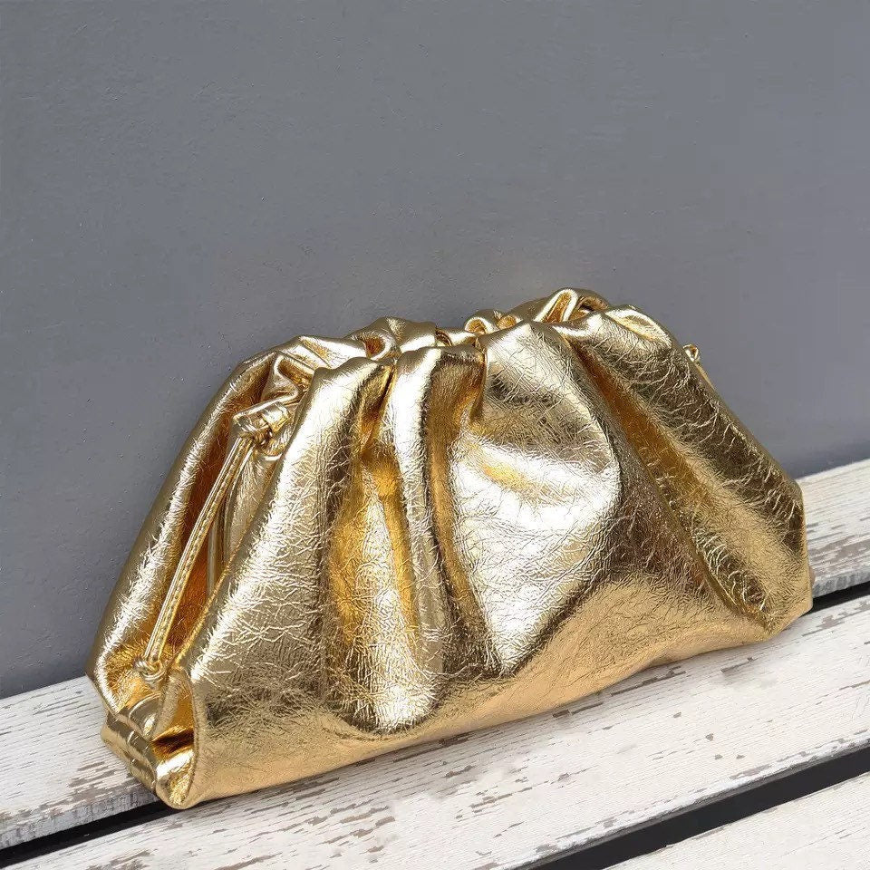 Metallic Clutch Bag - HauteMadeStudio