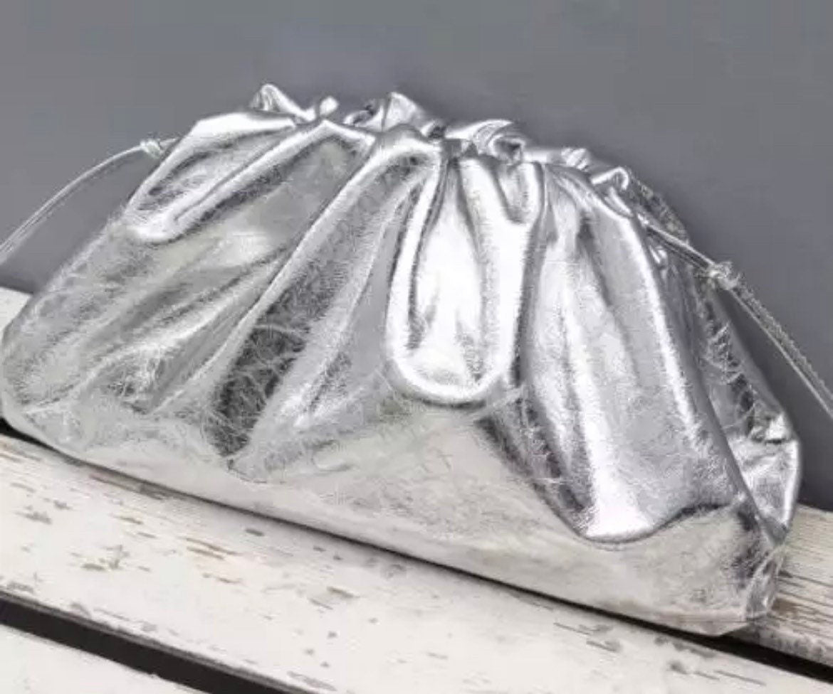 Metallic Clutch Bag - HauteMadeStudio